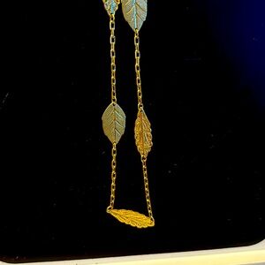 Gold leaf necklace